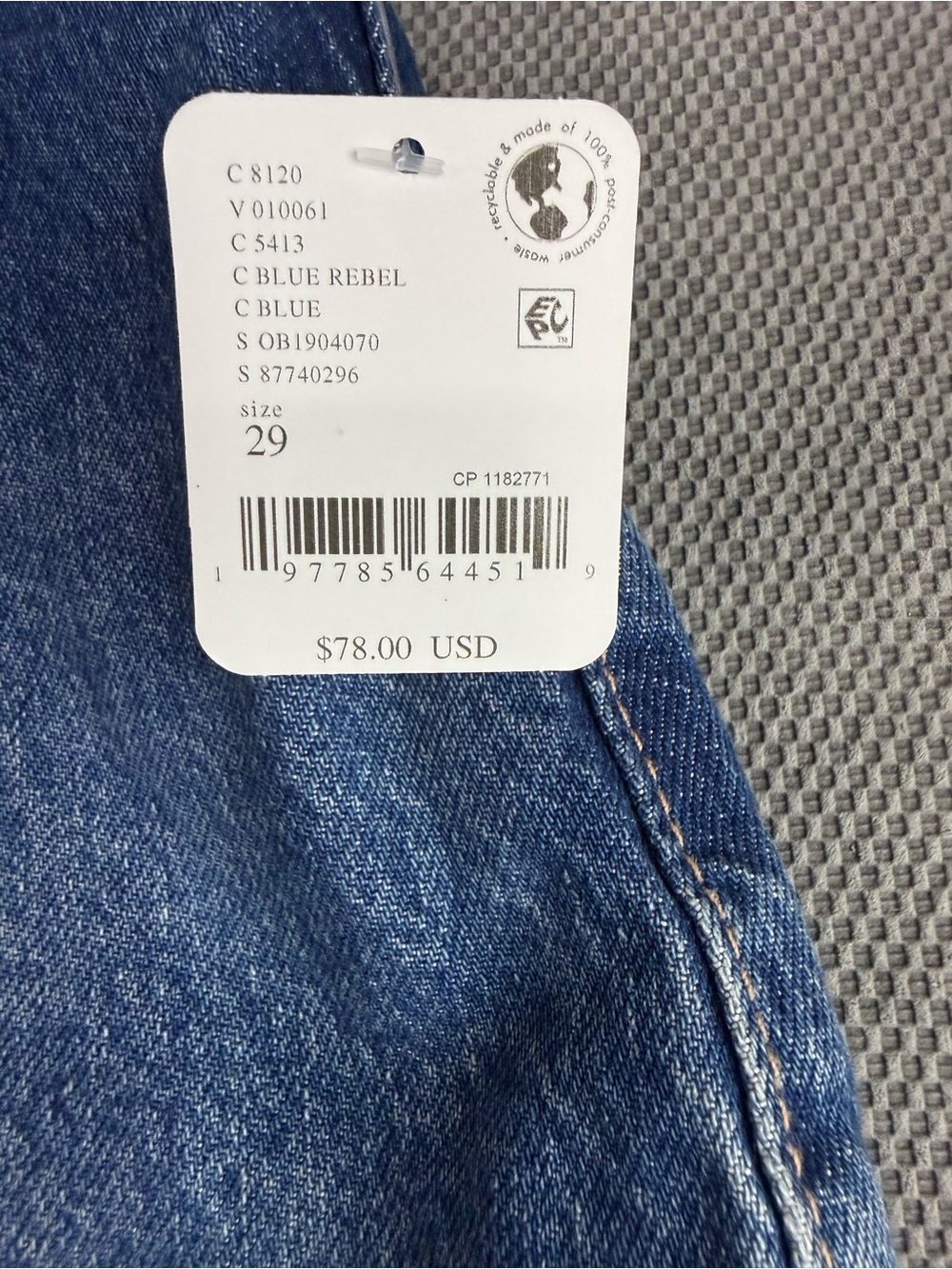We The Free Classic low rise Denim mini Skort- Blue - Picture 4 of 10